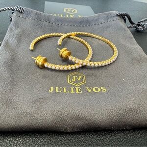 Julie Vos Large Juliet Hoop (pearl hoops)